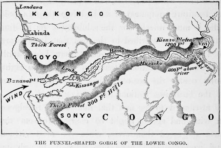 Map of lower Congo River